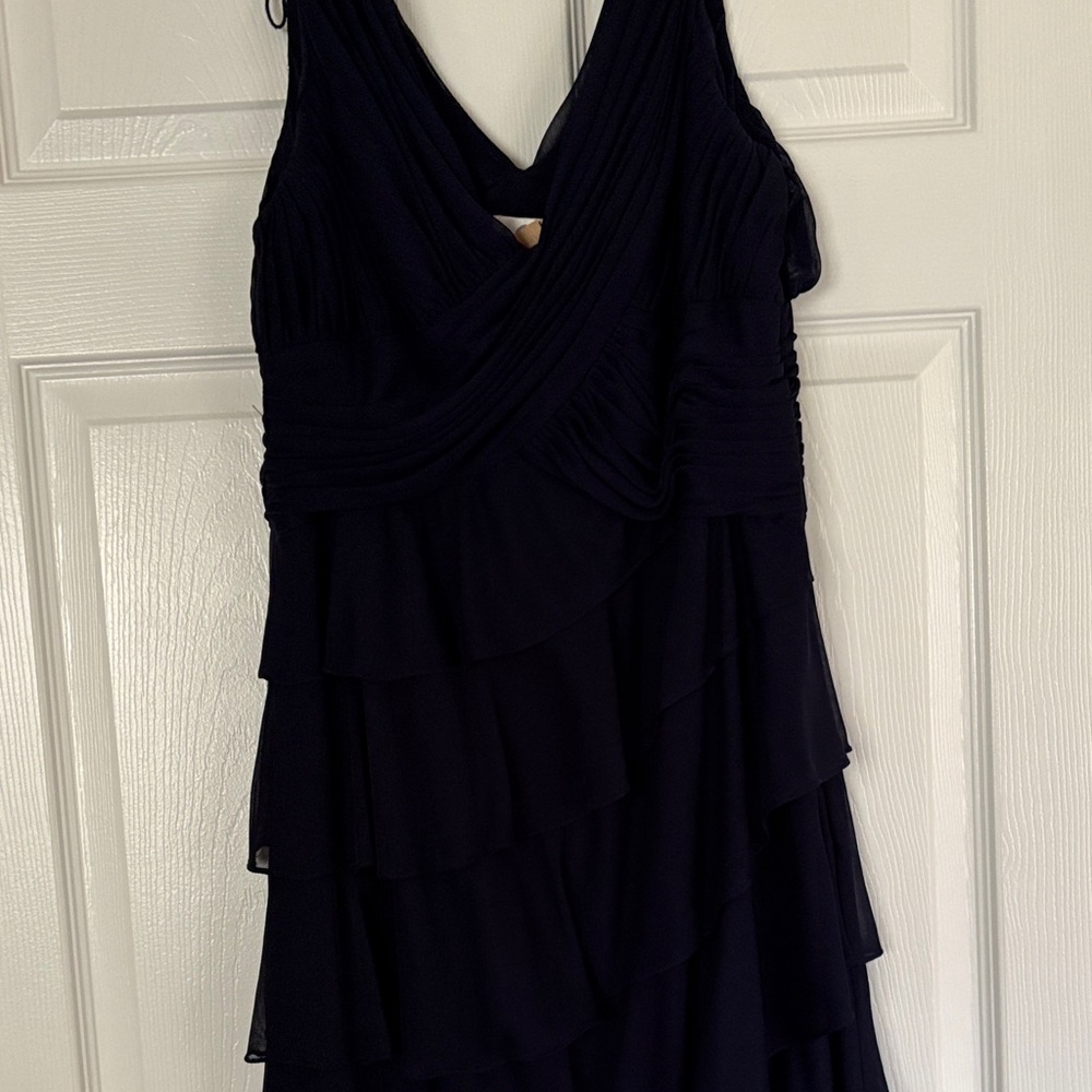 Patra Navy Layered Mini Dress